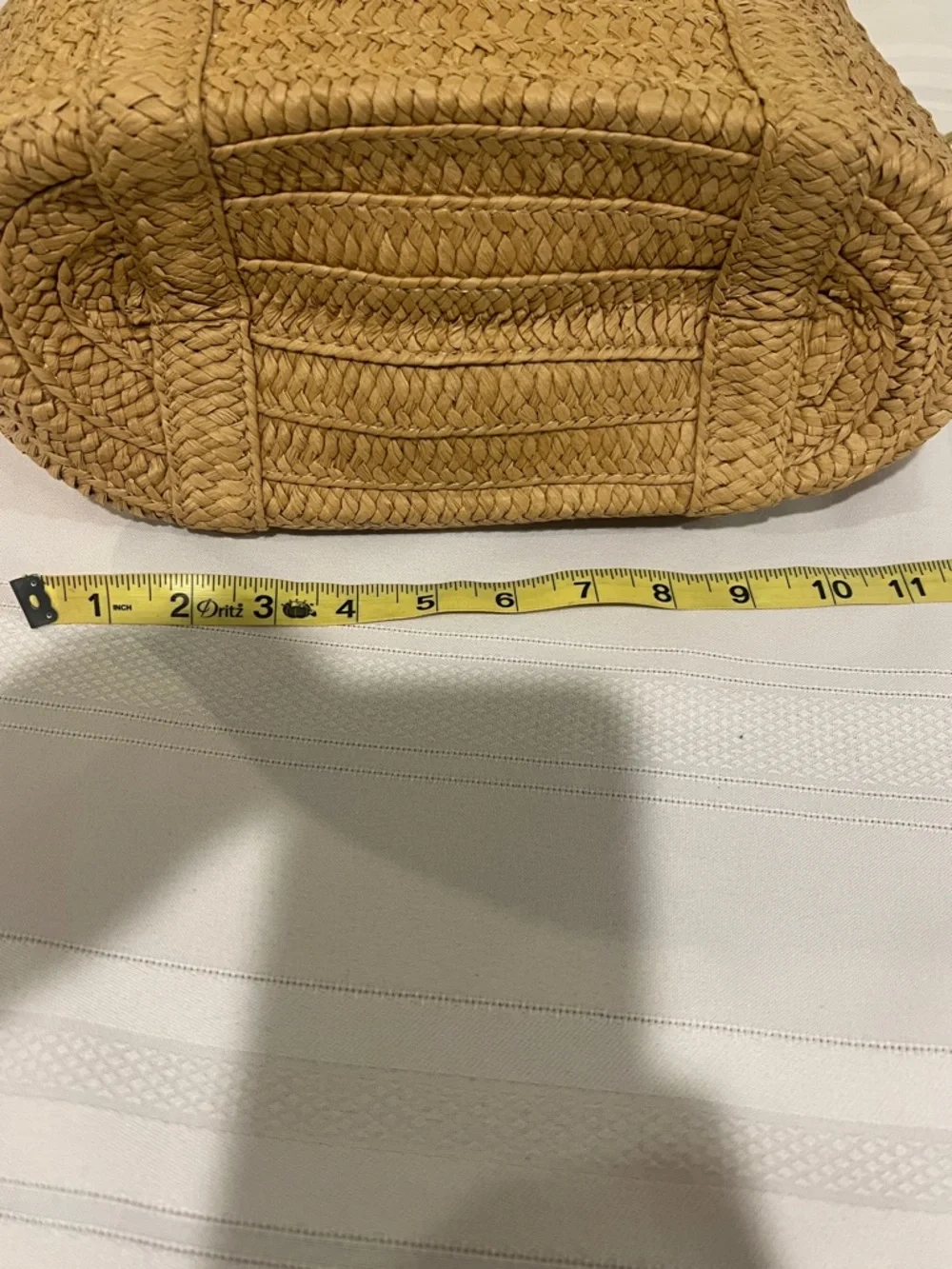 Draper James everyday Straw Tote Bag with Floral Scarf NEW - Picture 5 of 12